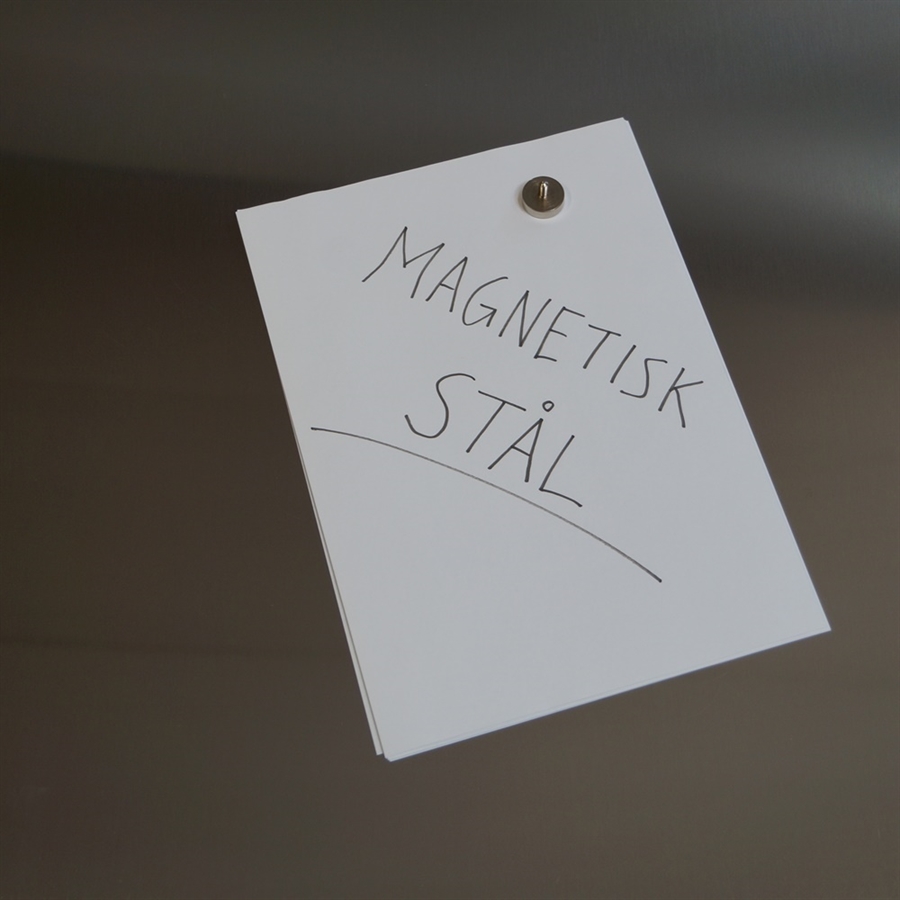 Magnetisk opslagstavle i rustfrit stål - skæres på mål