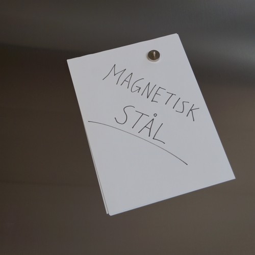 Magnetisk opslagstavle i rustfrit stål - skæres på mål