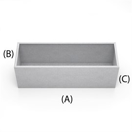 Højbed / plantekasse i 3 mm galvaniseret jern med kant i top